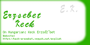 erzsebet keck business card